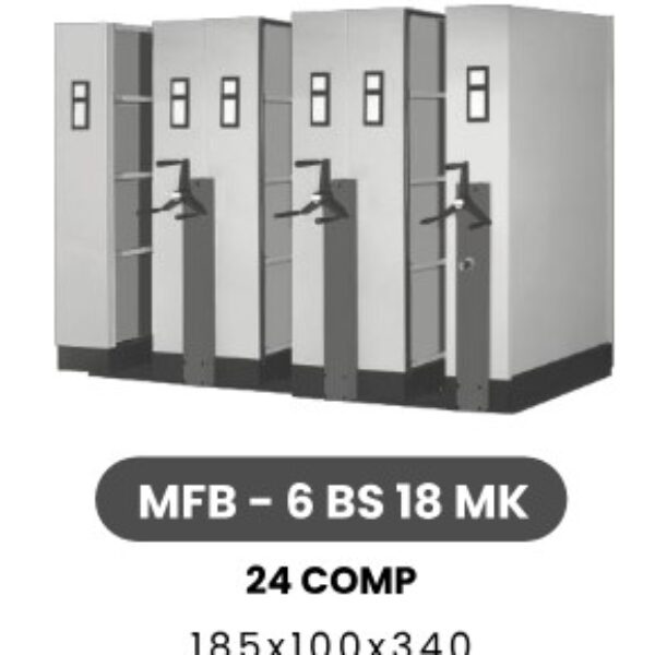 Mobile File - Mekanik System MFB - 6 BS 18 MK 185 x 100 x 340 - 24 COMP