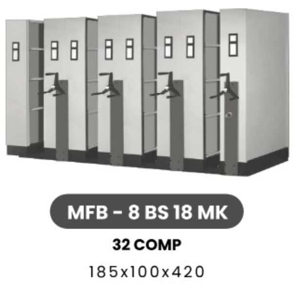 Mobile File - Mekanik System MFB - 8 BS 18 MK 185 x 100 x 420 - 32 COMP