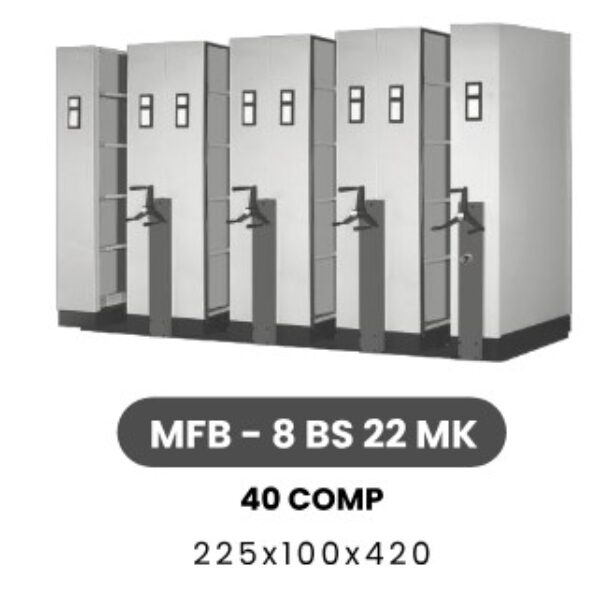 Mobile File - Mekanik System MFB - 8 BS 22 MK 225 x 100 x 420 - 40 COMP