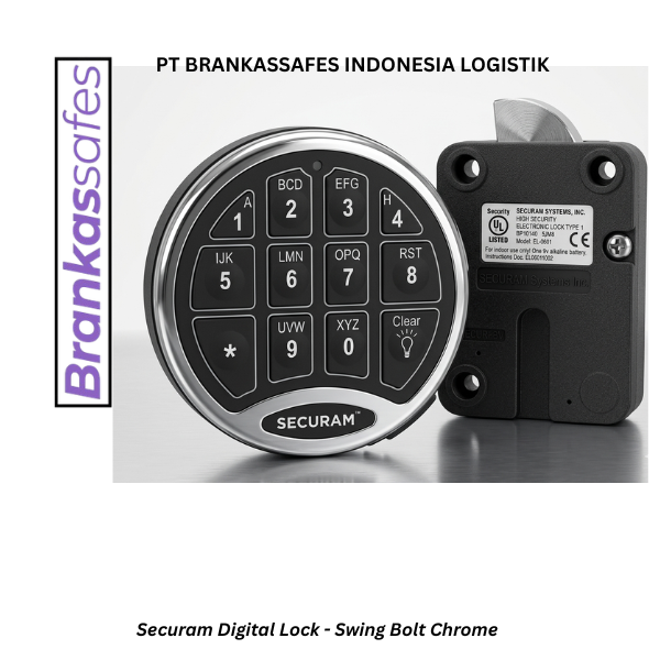 Kunci Digital Securam SwingBolt Chrome