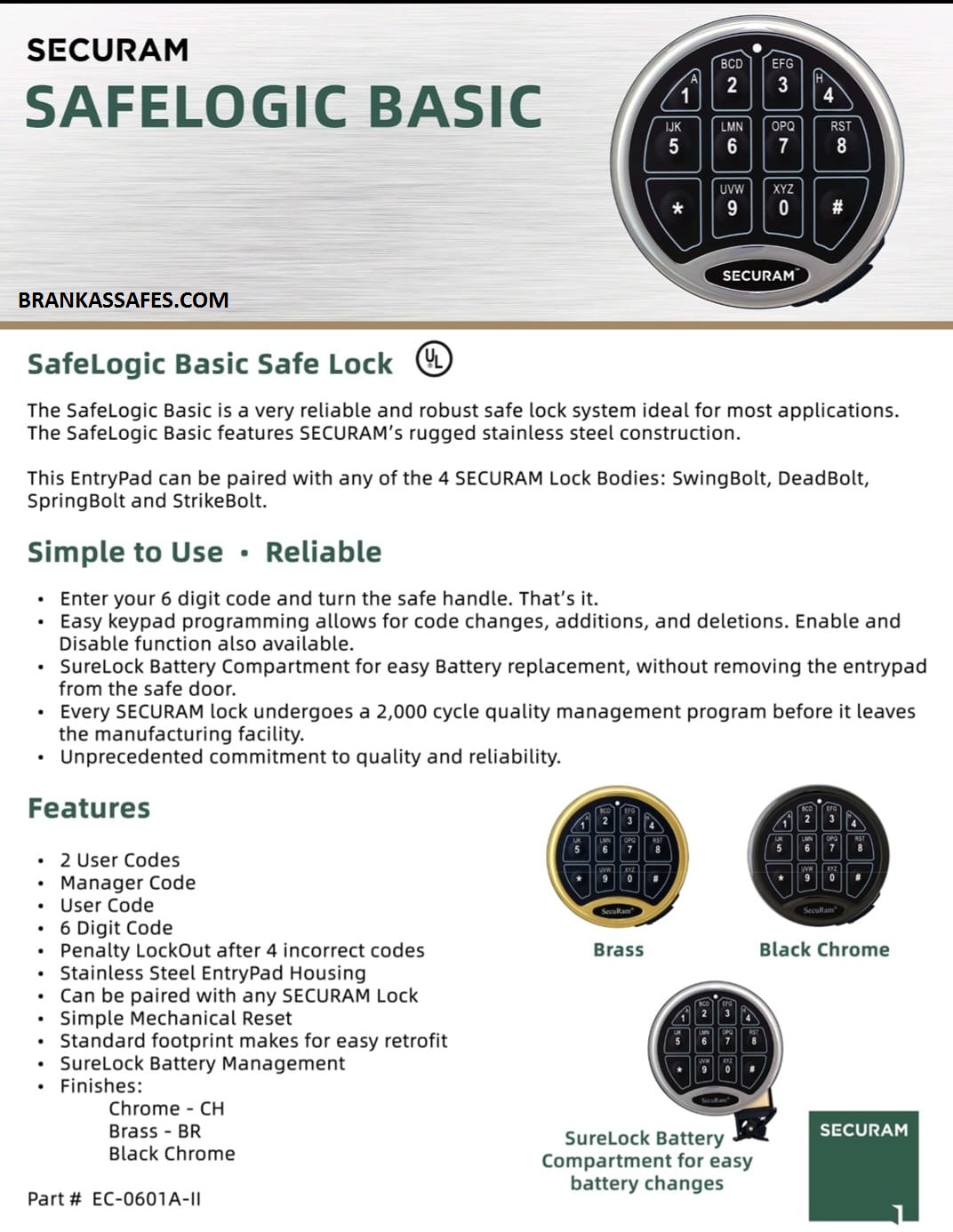 Kunci Digital Securam SwingBolt Chrome - Image 3